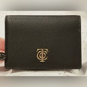 Tiffany & Co. Black Wallet with Gold Logo NWT